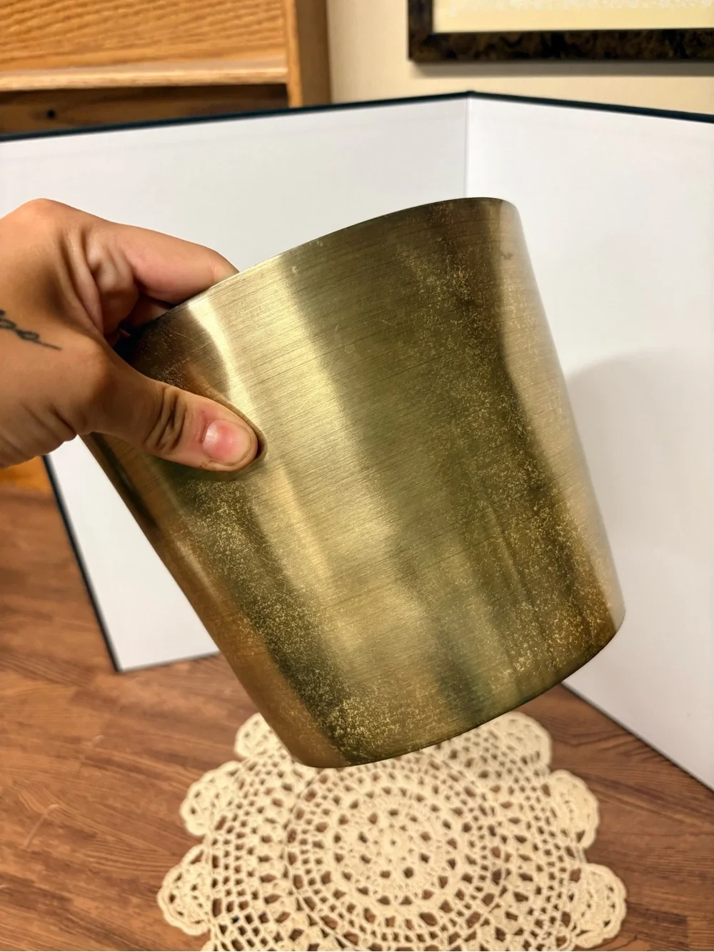 Vintage Metallic Gold Decorative Vase
